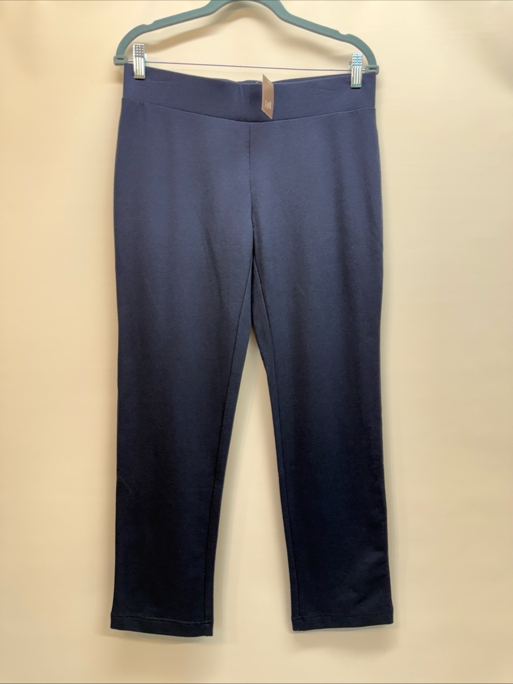 NWT Pure J. Jill Slim Leg Sz PS Navy Blue Pull On Pant Pima Cotton Elastic Waist